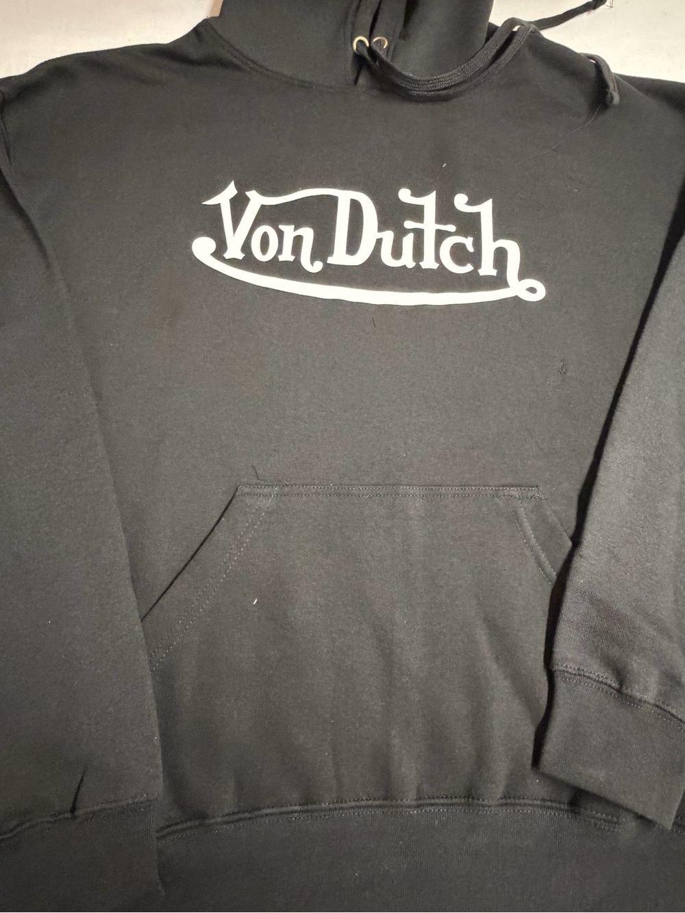 Von Dutch Black Hoodie with White Logo